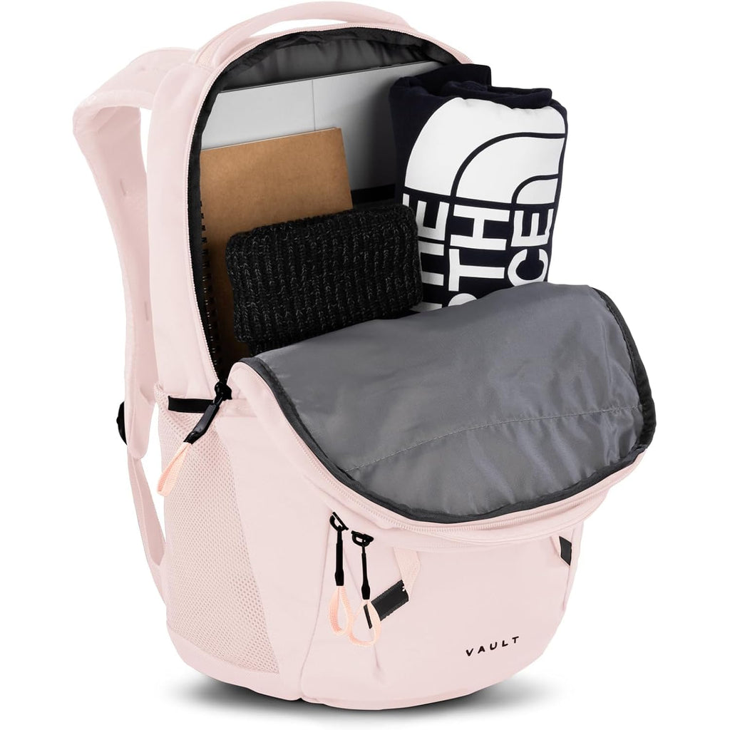 The North Face Women'S Vault Everyday Laptop Backpack - Commuter Travel Bag, Water-Repellent, Spacious Main Compartment, Pink Salt, One Size