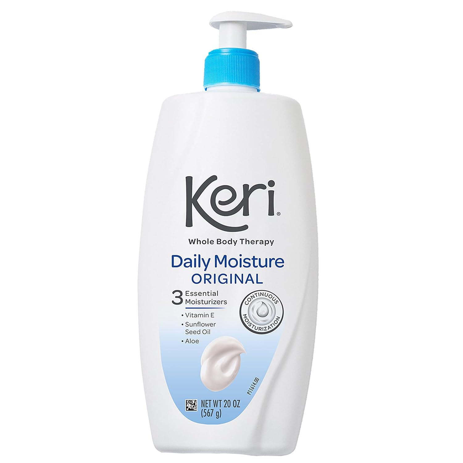Keri Whole Body Therapy Original, Continuous Moisturization, 3 Essential Moisturizers (Vitamin E, Aloe And Sunflower Seed Oil), 20 Oz