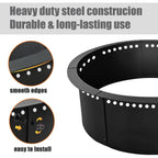 Soulmate Outdoor 40-Inch Outer/36-Inch Inner Fire Pit Ring Smokeless,Duty Solid Metal Steel Round Firepit Rim Insert For Diy Fire Pits, Outdoor Above Or In-Ground, Camping Garden Patio Backyard.