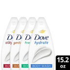 Dove Body Wash Variety 6-Pack – Hydrate, Gentle Pamper, Fresh Care, And Silky Velvet, 15.2 Oz Ea