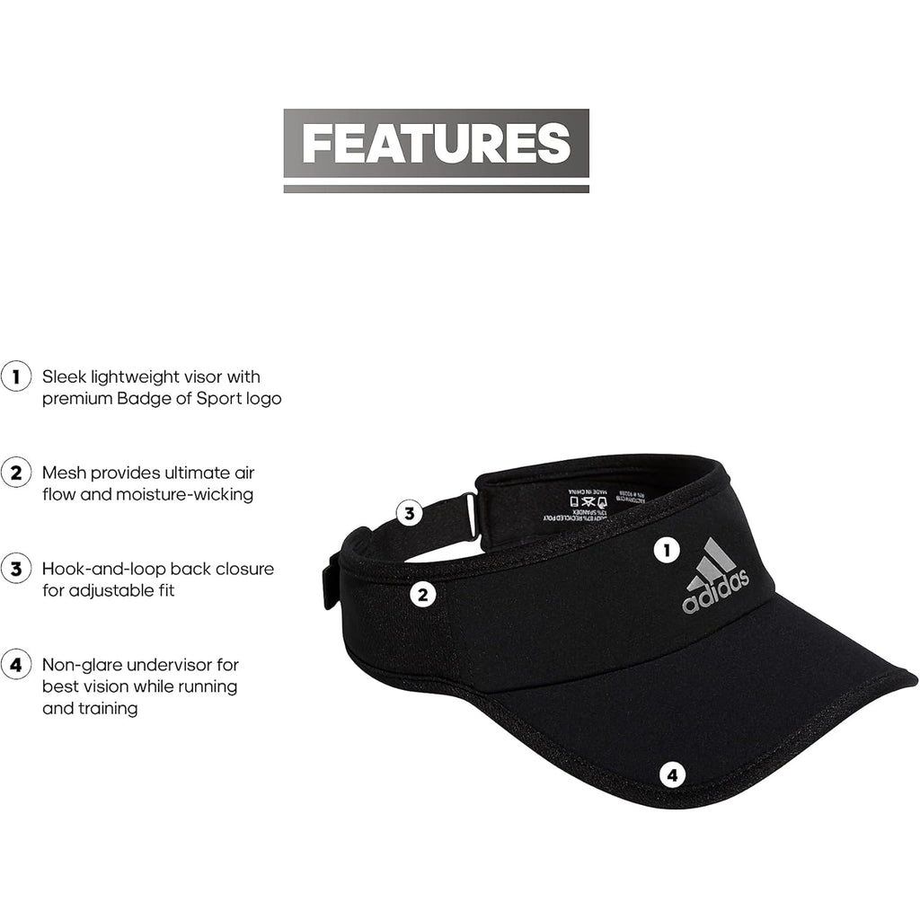 Adidas Women's Superlite Visor – Lightweight Athletic Sport Hat for Workouts