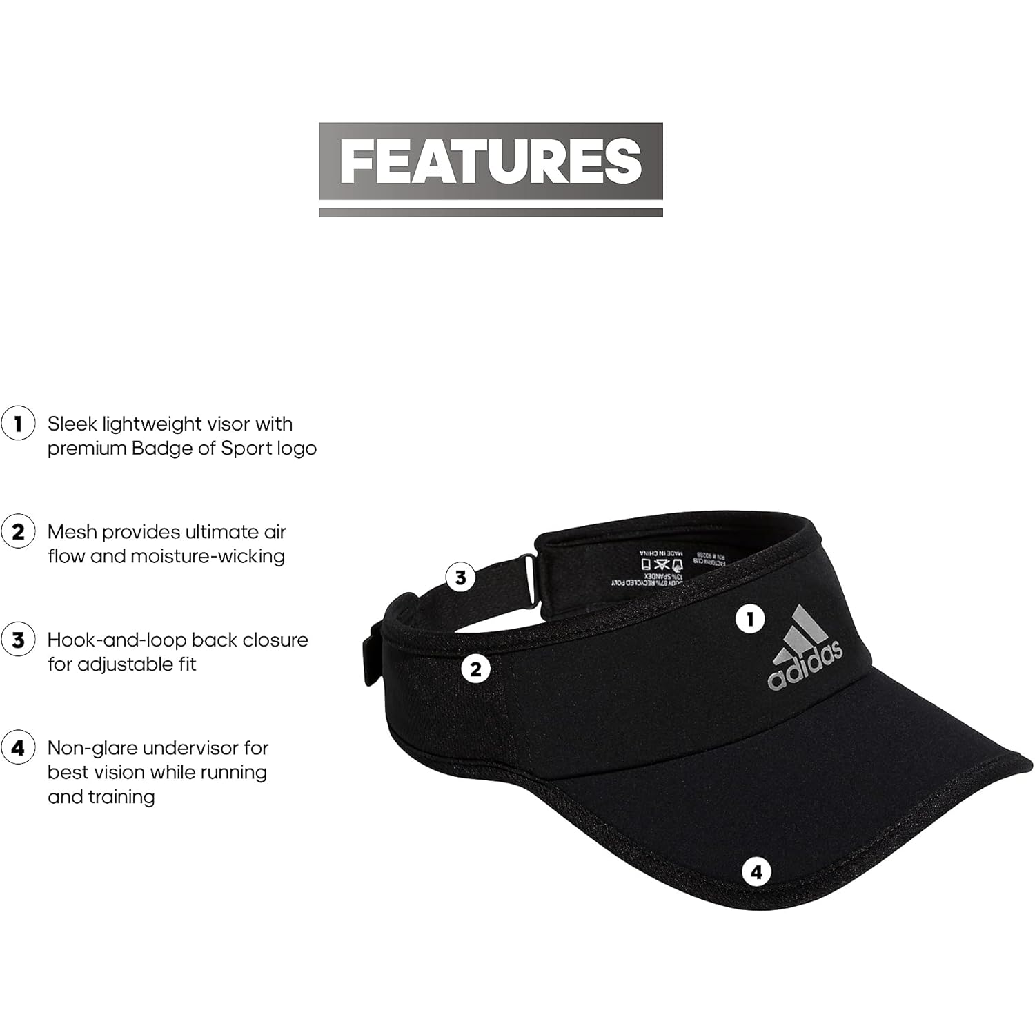 Adidas Women's Superlite Visor – Lightweight Athletic Sport Hat for Workouts