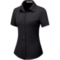 Button Down Shirts for Women Short Sleeve Dress Shirt Stretch Wrinkle Free Business Casual Office Blouse Work Tops