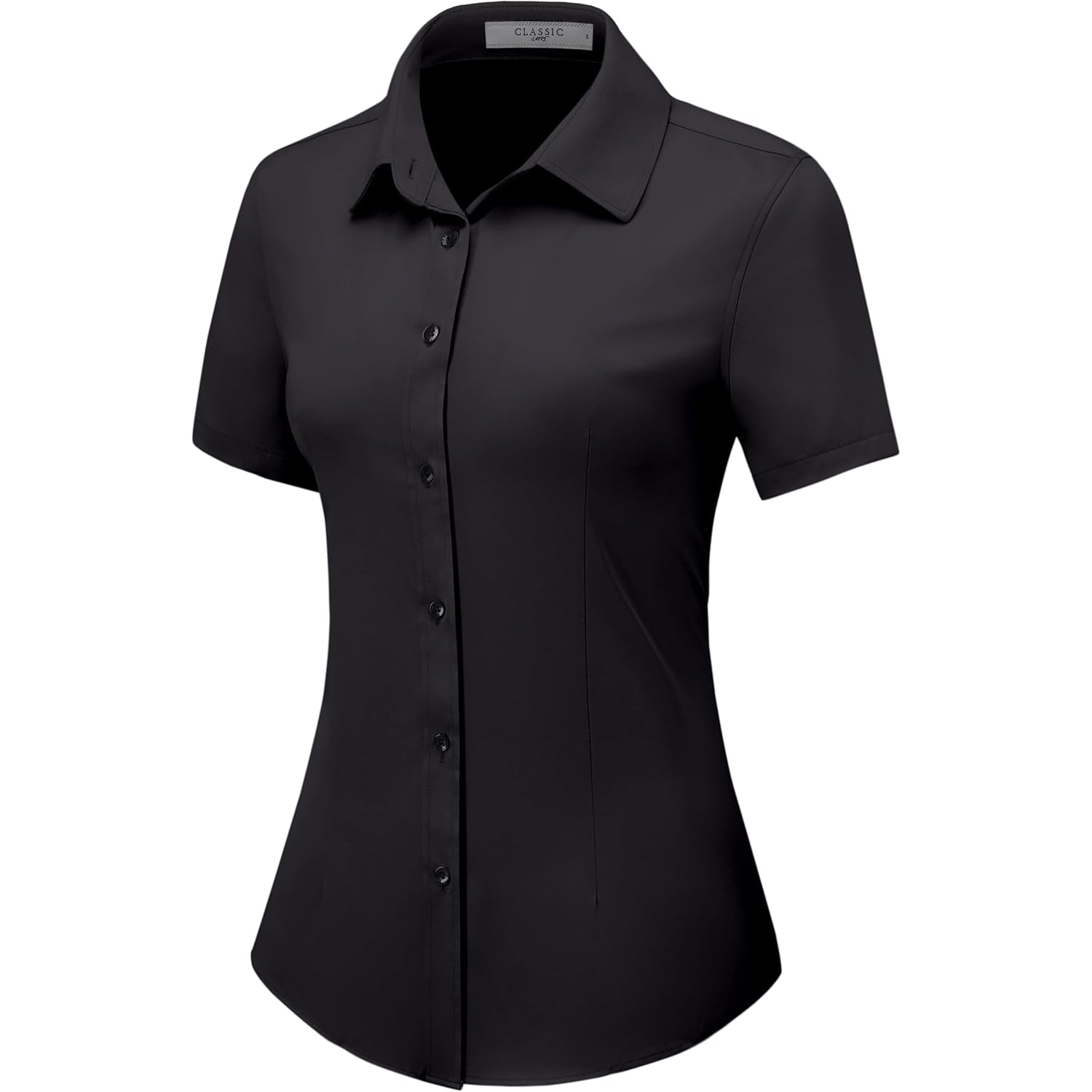 Button Down Shirts for Women Short Sleeve Dress Shirt Stretch Wrinkle Free Business Casual Office Blouse Work Tops