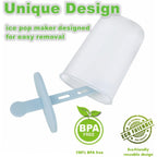 Popsicle Molds Set 6 Pieces Ice Popsicle Maker-Bpa Free,Easy-Release Ice Pop Molds,Homemade Ice Cream Molds (Blue)