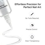 Creaglam 3D Nail Gel Art: 2pcs 16ML Sculpting Gel Nail Glue for Carving Patterns Decoration - Chrome Nail Powder and DIY Nail Charms - 4 in 1 Clear No Wipe Gel Nail Polish Rhinestone Nail Art Glue