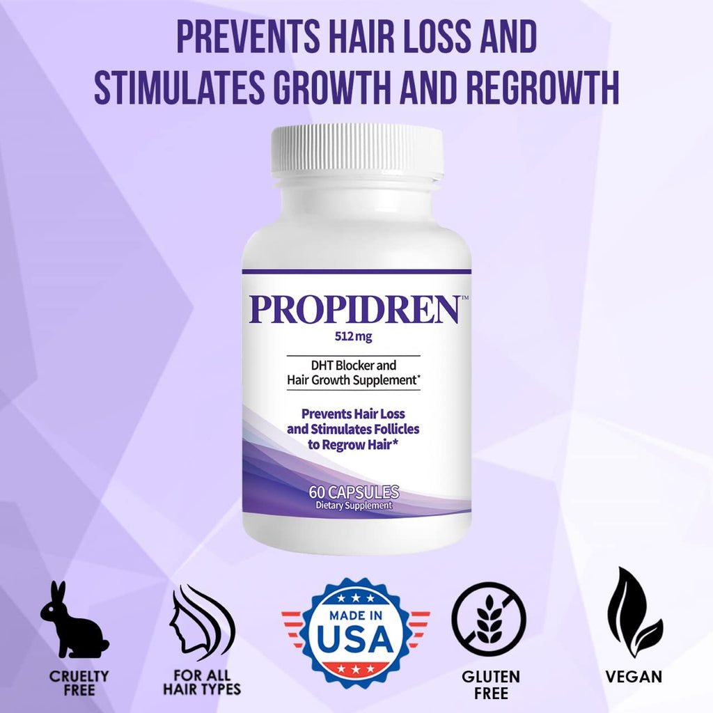 Propidren Dht Blocker & Hair Growth Pills To Stop Hair Loss And Regrow Hair | Prevents Hair Loss