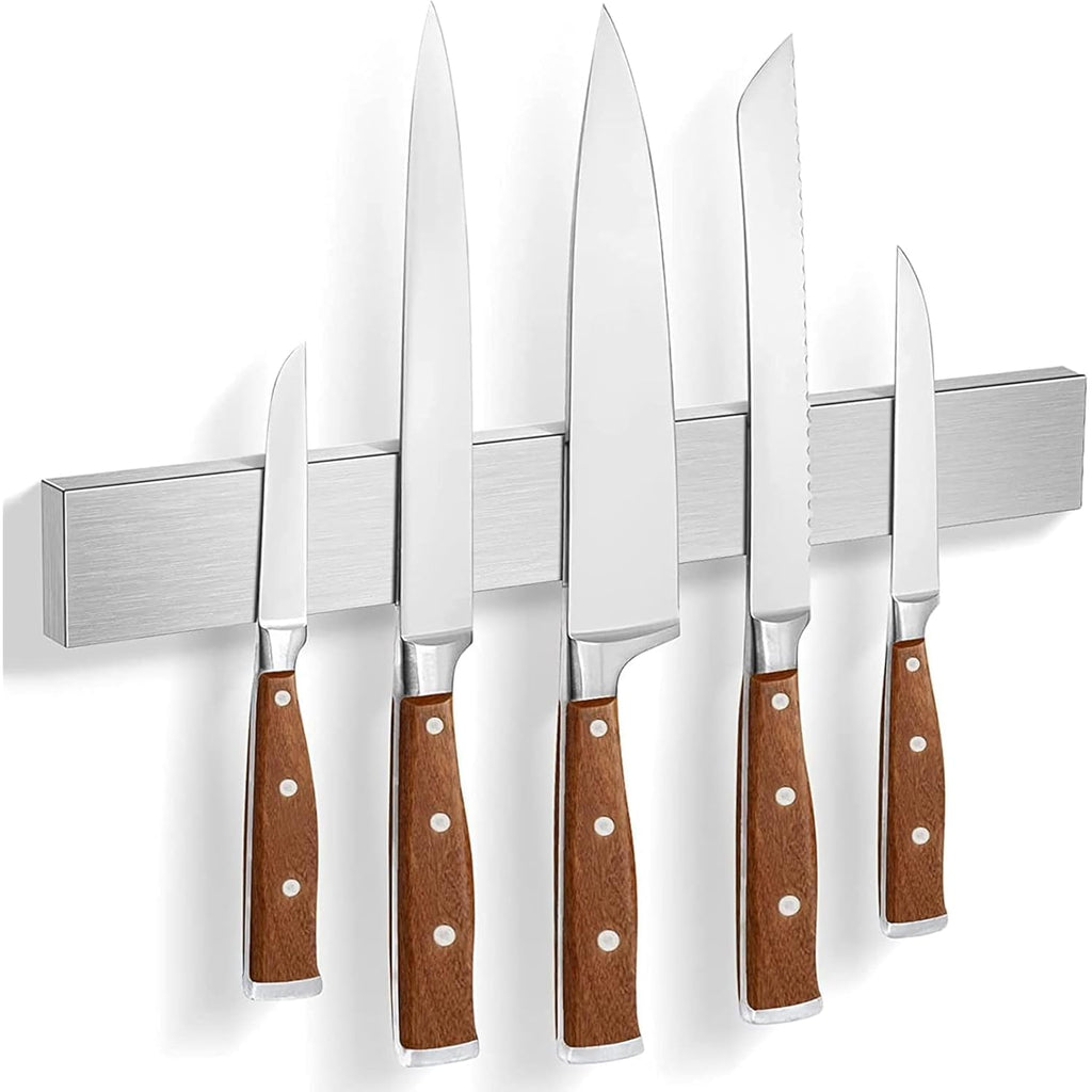 Magnetic Knife Holder For Wall, Knife Magnetic Strip Magnetic Knife Holder For Refrigerator Mount Knife Rack Kitchen Utensil Holder Metal Tool Holder Knife Block Kitchen Organizer Accessories 9.7 Inch
