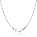 Jewlpire 18K Gold Plated 925 Sterling Silver Chain Necklace for Women, 1.35mm Rope Chain Necklace for Women Men Super Shiny & Durable Women's Chains Necklaces 16 18 20 22 24 26 Inch