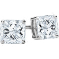 0.5 to 10 Carat 14K White Gold IGI Certified LAB GROWN Princess Cut Diamond Stud Earrings for Women 4 Prong Screw Back (E-F Color, VS2-SI1 Clarity)