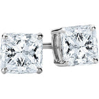 0.5 to 10 Carat 14K White Gold IGI Certified LAB GROWN Princess Cut Diamond Stud Earrings for Women 4 Prong Screw Back (E-F Color, VS2-SI1 Clarity)