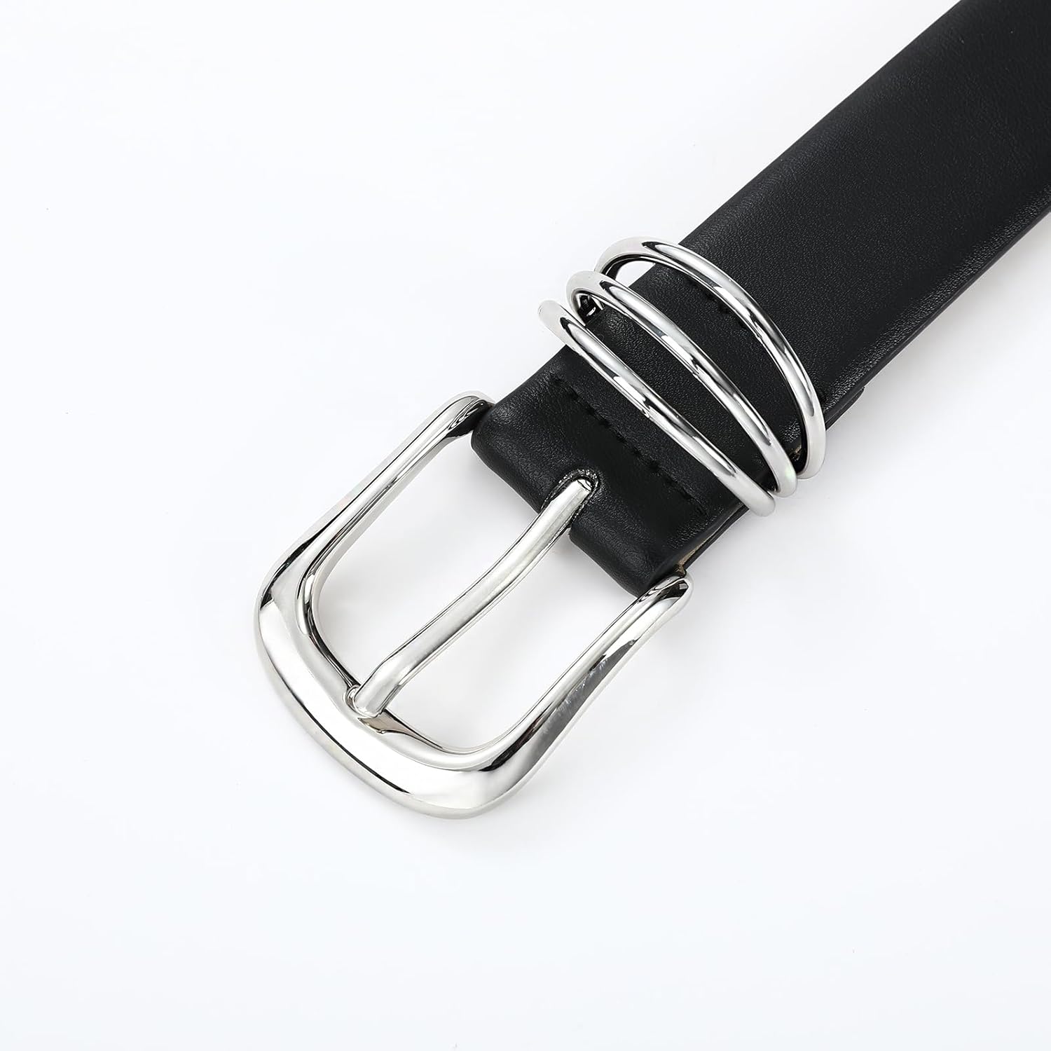 RISANTRY Women's Leather Belts with Gold Buckle Fashion Leather Waist Belt Elegant Ladies Belts for Jeans Gifts for Women