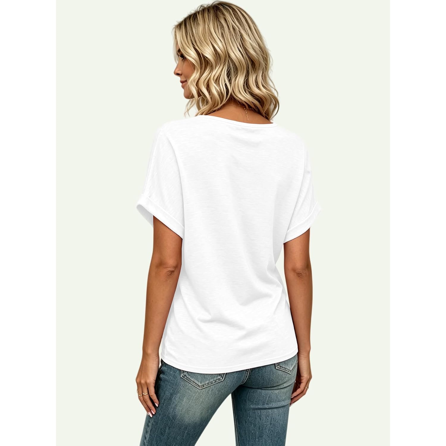 T Shirts Short Sleeve V Neck Tees Womens Tops Beach Vacation Fashion Clothes 2026 Casual Summer Spring Fall Outfits