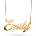 MIONZA 14K Solid Gold Custom Name Necklace For Women, Name Necklace Personalized, Nameplate Customized Pendant, Personalized Jewelry, 14K Solid Gold or Gold Plated Options