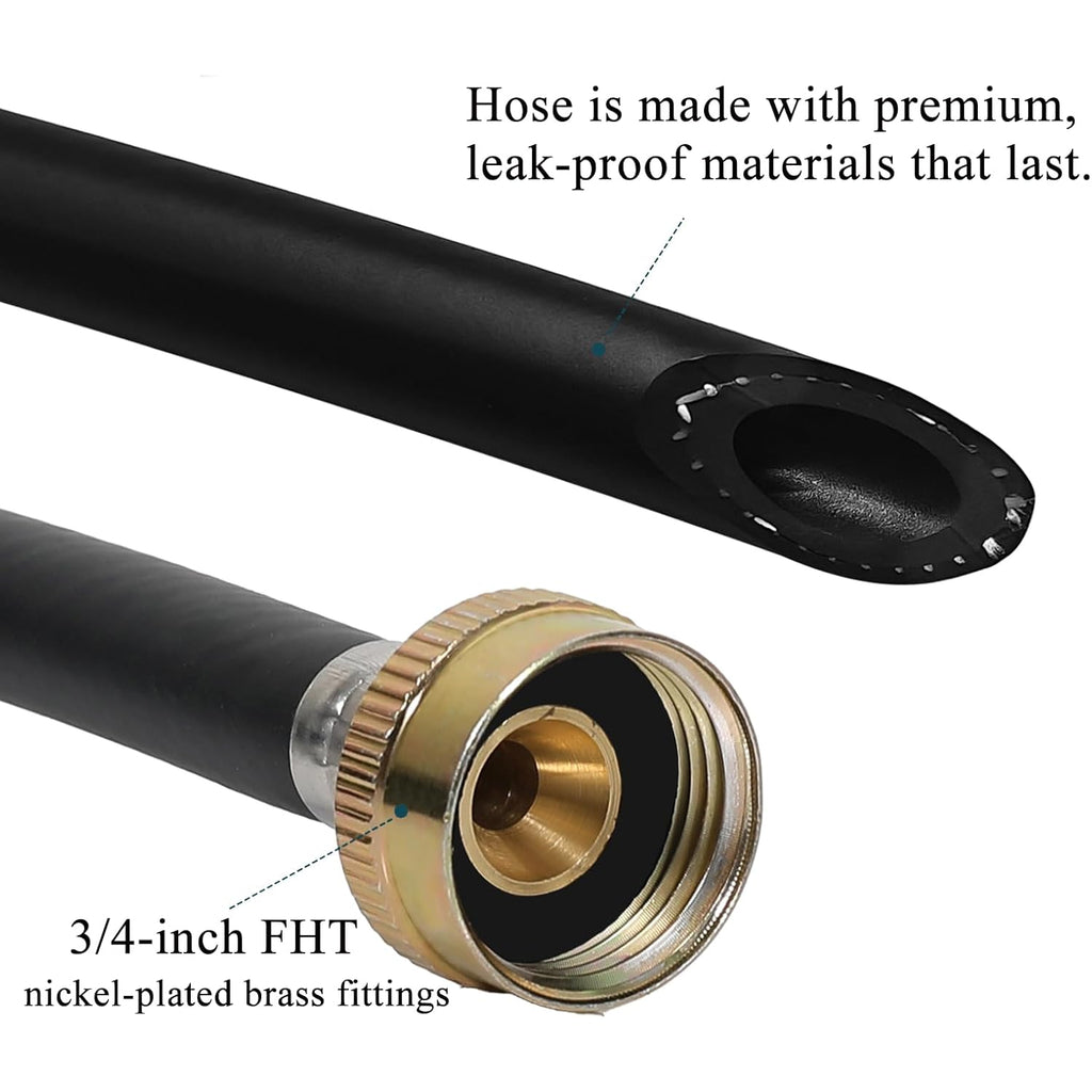 Dehumidifier Hose, ¾ Inch Fht Connection, No Kink, 5 Feet, Black