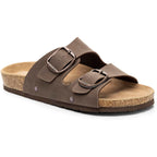Fitory Womens Flat Sandals With Cork Footbed, Open Toe Arch Support Slides Adjustable Slip On Slippers For Summer 2026 Size 6-11