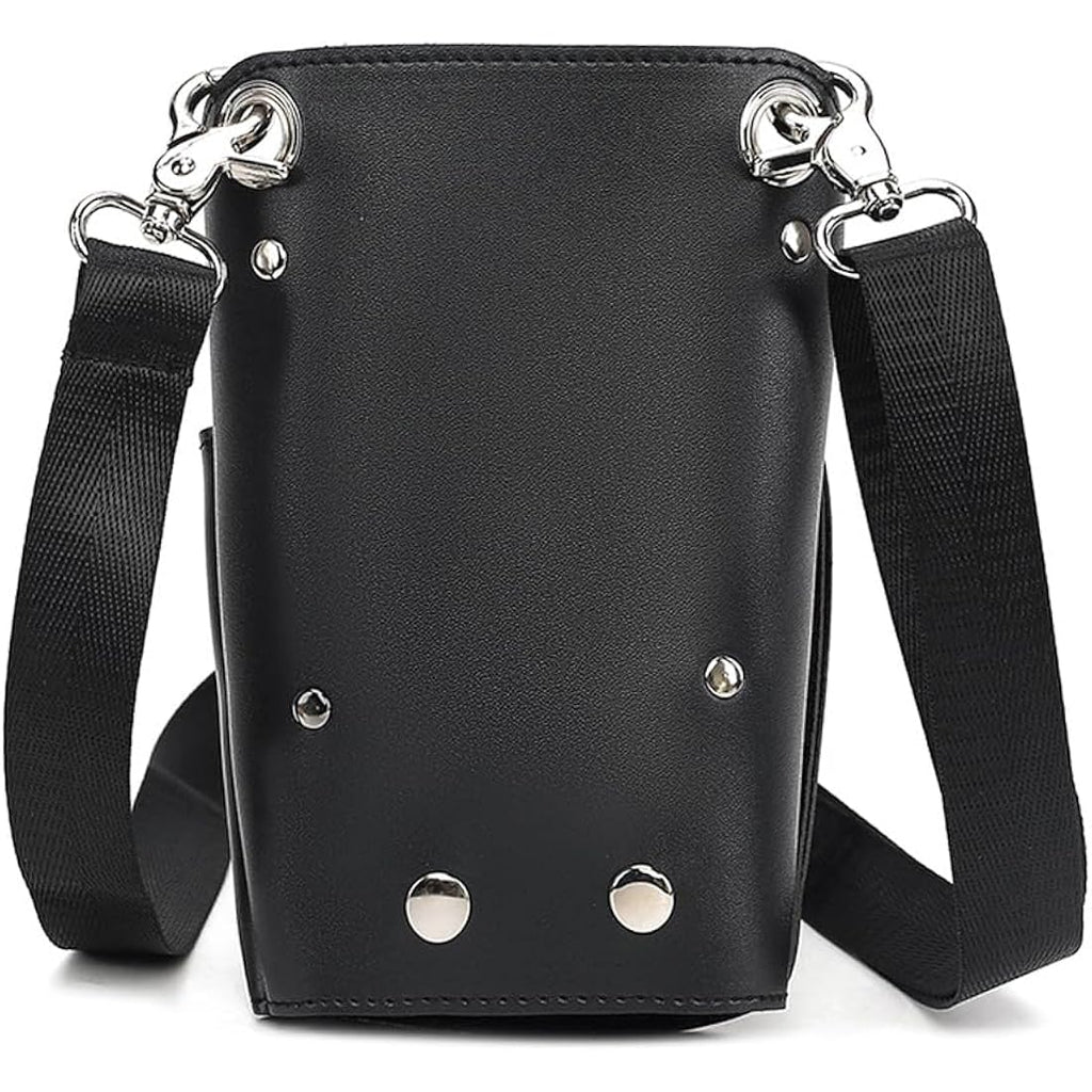 Scissor Bag, Faux Leather Salon Barber Professional Scissors Holster Hair Stylist Tools Bag With Waist Shoulder Belt