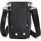 Scissor Bag, Faux Leather Salon Barber Professional Scissors Holster Hair Stylist Tools Bag With Waist Shoulder Belt