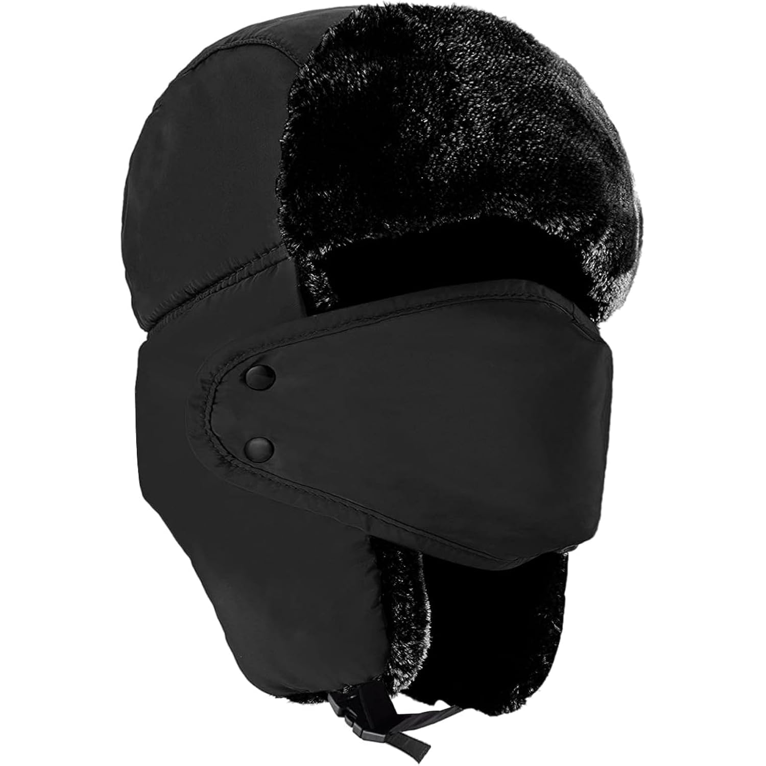 TZ Promise Unisex Winter Trapper Russian Hats with Face Mask Earflaps Faux Fur Outdoor