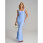 Kutumai Elegant Long Formal Wedding Guest Dresses For Women 2026 Ruffle Bodycon Cocktail Party Maxi Dress