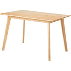 Amazon Basics Fsc Certified Sturdy Solid Wood Rectangular Dining Table, Easy Assembly, Kitchen Table, 29.5"D X 47.2"W X 29.5"H, Natural Wood