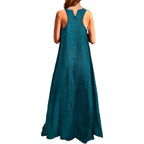 Rainday Women'S Linen Dress Sleeveness Loose Dresses Casual Maxi Dress With Pockets