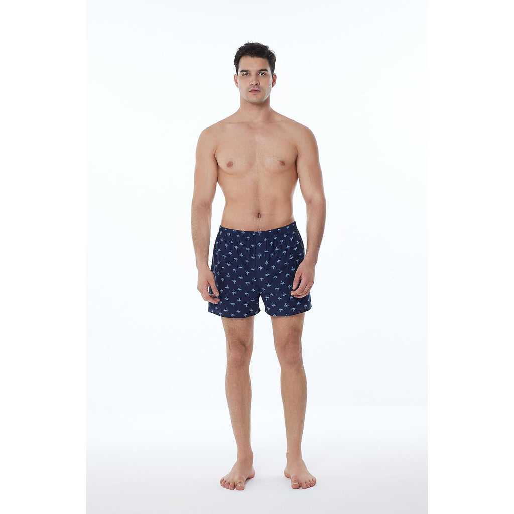 Men'S Boxers Underwear 100% Cotton Printed Woven Boxers For Men Pack Boxer Shorts