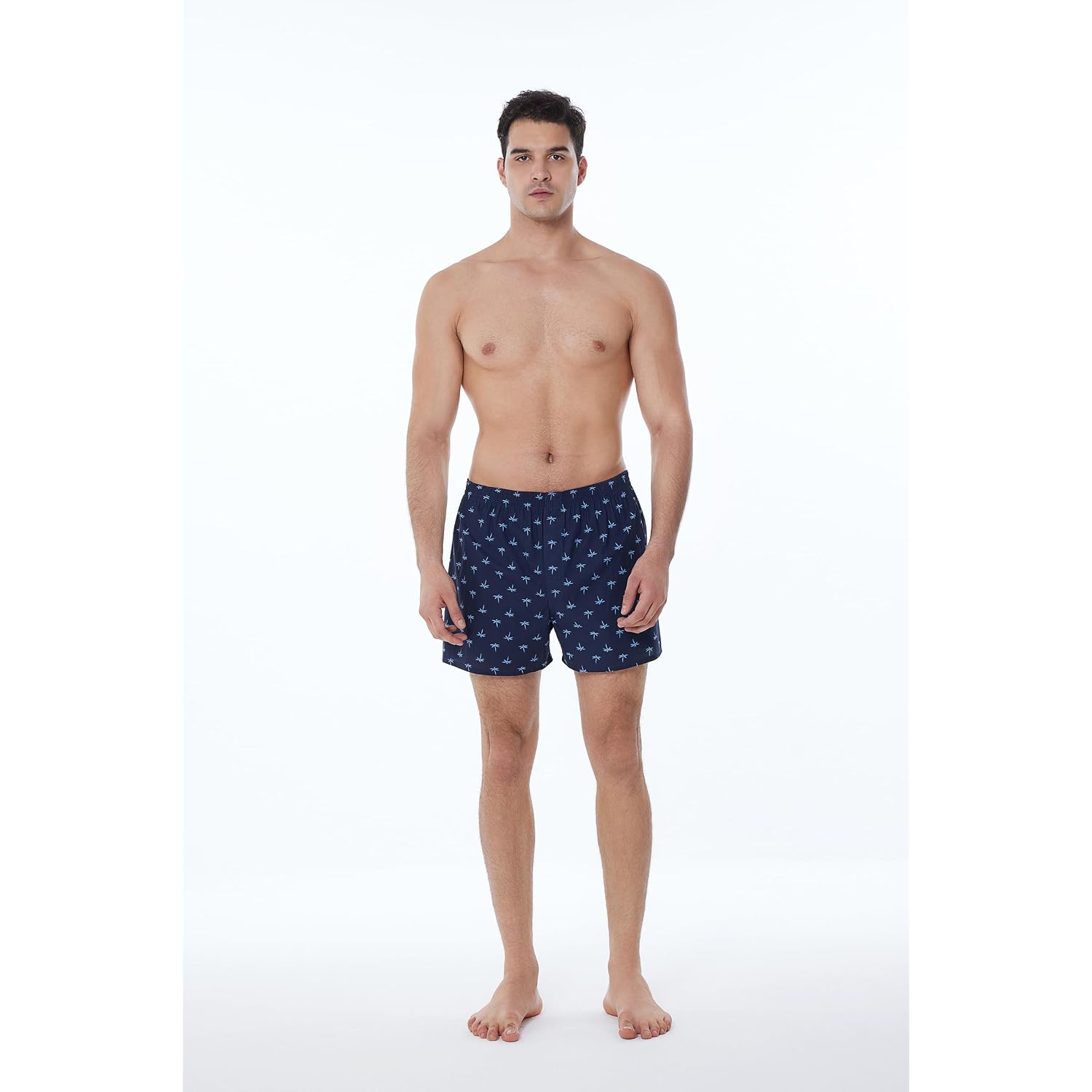 Men'S Boxers Underwear 100% Cotton Printed Woven Boxers For Men Pack Boxer Shorts