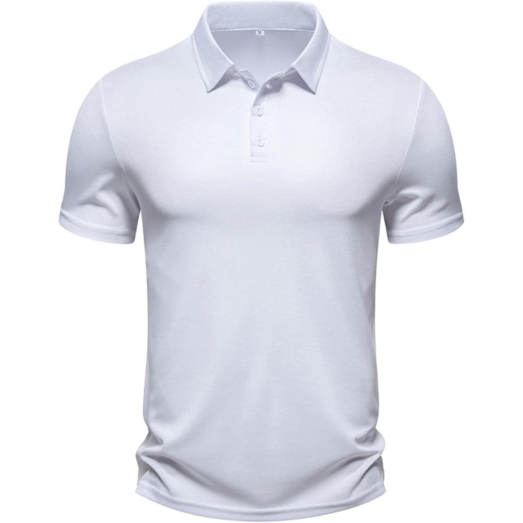 Men'S Polo Shirts Summer Short Sleeve Golf Shirt For Men 3 Button Collar T-Shirt Dry Fit Casual Work Athletic Tee Shirts