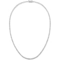 Gemsme 18K White/Yellow Gold Plated 3.0mm Round Cubic Zirconia Classic Tennis Necklace For Women 16-24 Inches