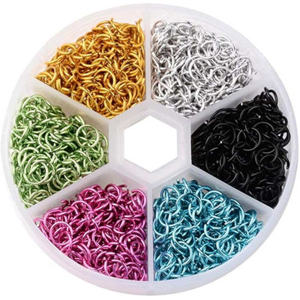 1 Box Nail Piercing Dangle Nails Rings Mix Color Open Single Loops Jewelry DIY Nail Art Decor Dangle Nail Art Charms Glitter 3D Nails Rhinestones Acrylic Decoration Metal Alloy Designs (B)