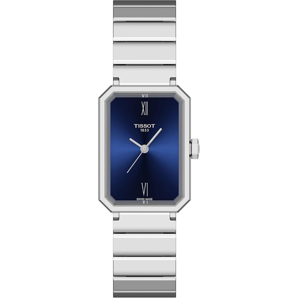 Tissot Srv, Swiss Quartz Watch For Women, Stainless Steel Case, Blue Dial, T1601101104300