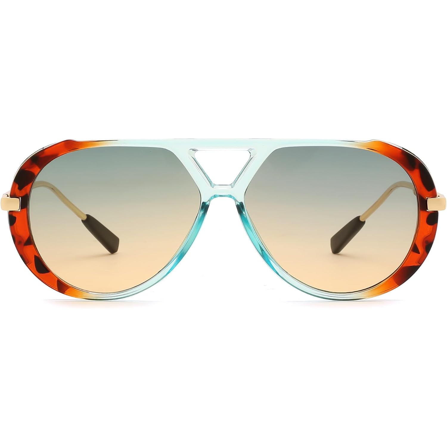 Feisedy Retro Aviator Sunglasses For Women Men Vintage Trendy Metal 70S Aviators Sun Glasses B0405