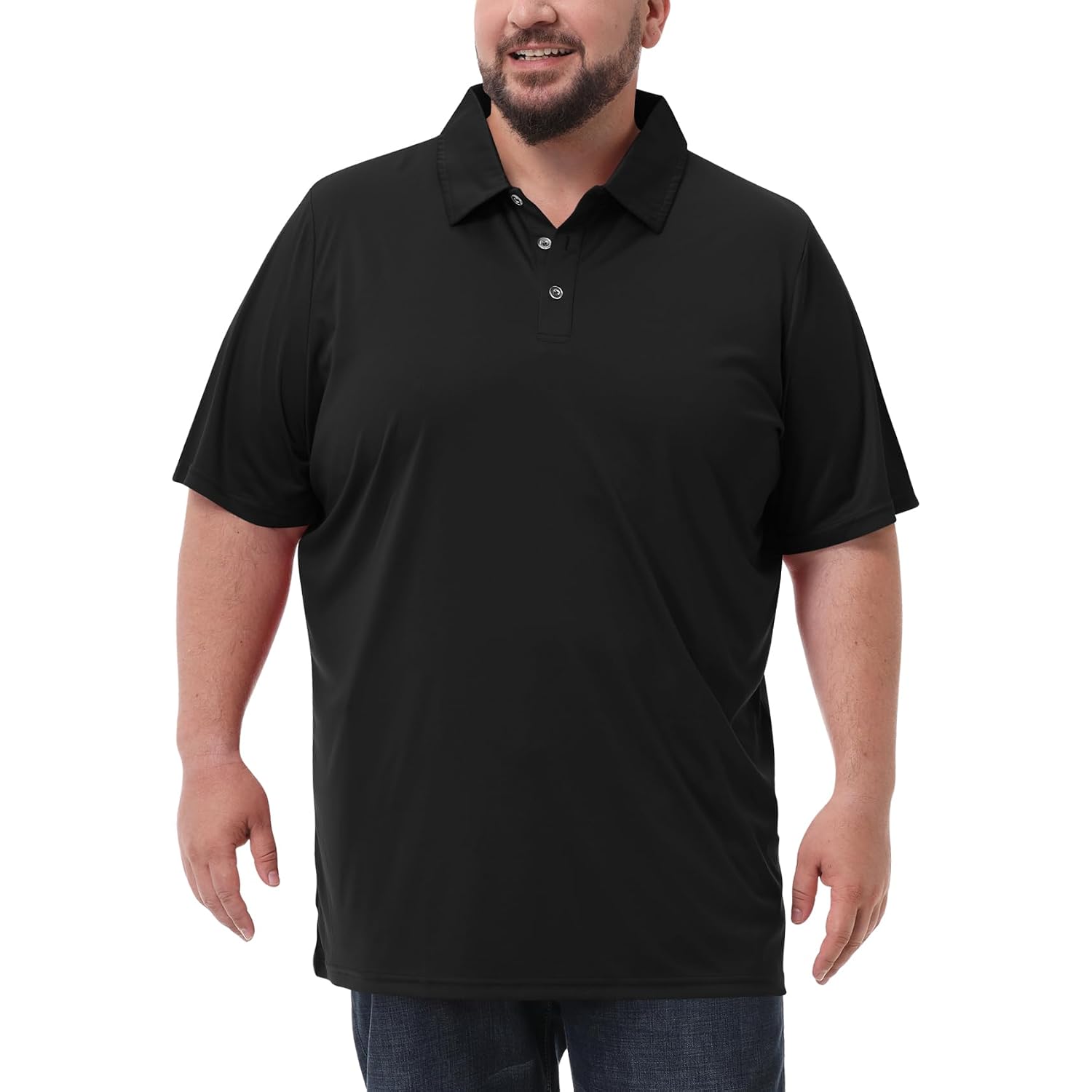 Men'S Big And Tall Polo Shirts Upf 50+ Casual Work Quick Dry Short Sleeve Collared Golf Shirt（Xl-8Xl）