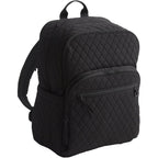 Vera Bradley Women'S Premium Cotton Large Bancroft Backpack – 15" Laptop & Trolley Sleeves – Moonless Night, 28L