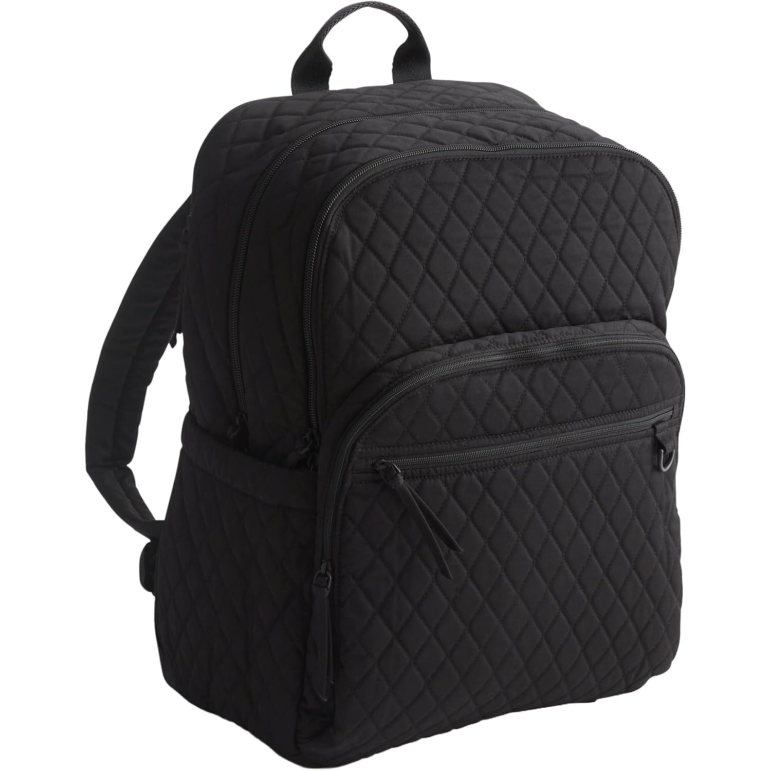 Vera Bradley Women'S Premium Cotton Large Bancroft Backpack – 15" Laptop & Trolley Sleeves – Moonless Night, 28L