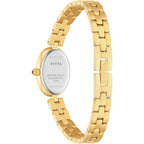 Fiyta Women'S Watch - Elegant Gold Small Oval Vintage Watch With Sapphire Crystal; Ruby-Inlaid Crown, 316L Stainless Steel Dainty Jewelry Bracelet, Timeless Gift For Her