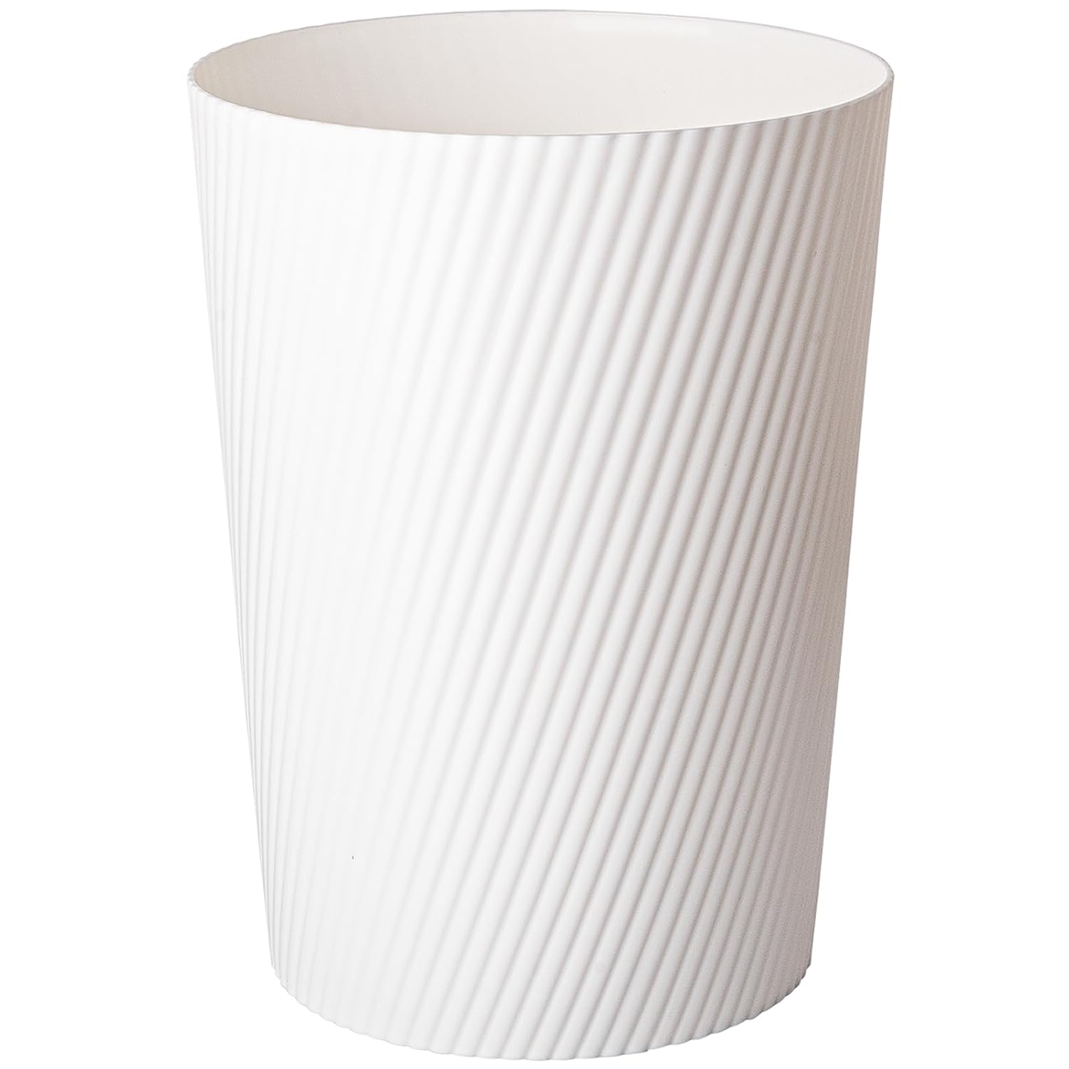 Small Trash Can Wastebasket Garbage Can Container Bins For Bathrooms, Laundry Room, Kitchens, Offices, Kids Rooms, Dorms (White)
