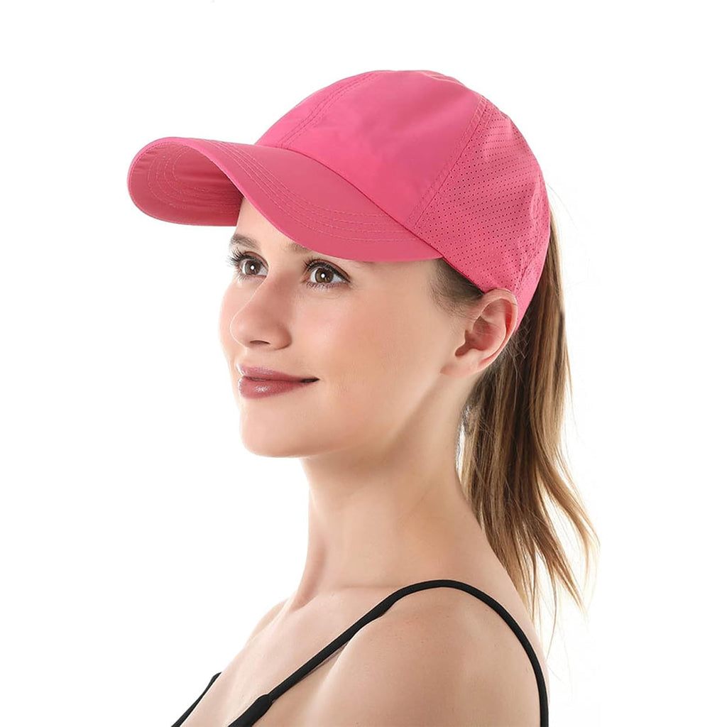 Uttpll Womens Ponytail Baseball Cap Adjustable Trucker Hats Summer Mesh Ponycap Outdoor Sports Criss Cross Caps Dad Hat
