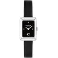 Coach Mara Women’S Small Quartz Watch – 2-Hand Analog Display – Genuine Leather Strap – Tank Shape Case – Modern Style, Gift For Her - 19Mm