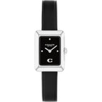 Coach Mara Women’S Small Quartz Watch – 2-Hand Analog Display – Genuine Leather Strap – Tank Shape Case – Modern Style, Gift For Her - 19Mm