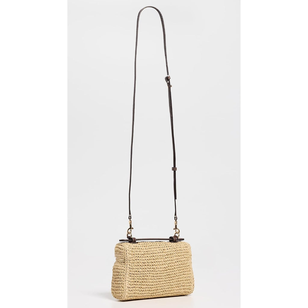 Tory Burch Women'S Romy Straw Slim Top Handle Bag