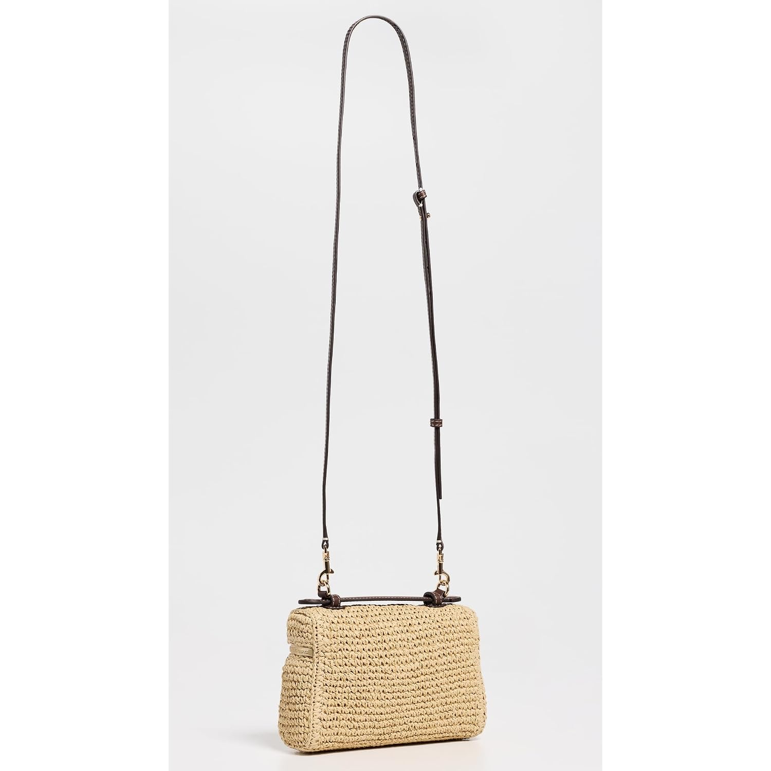 Tory Burch Women'S Romy Straw Slim Top Handle Bag