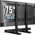 Universal Tv Stand For 19-75 Inch Lcd Led Tvs, Height Adjustable Tv Legs Replacement Hold Up To 110 Lbs, Table Top Tv Stand Base, Max Vesa 800X600Mm