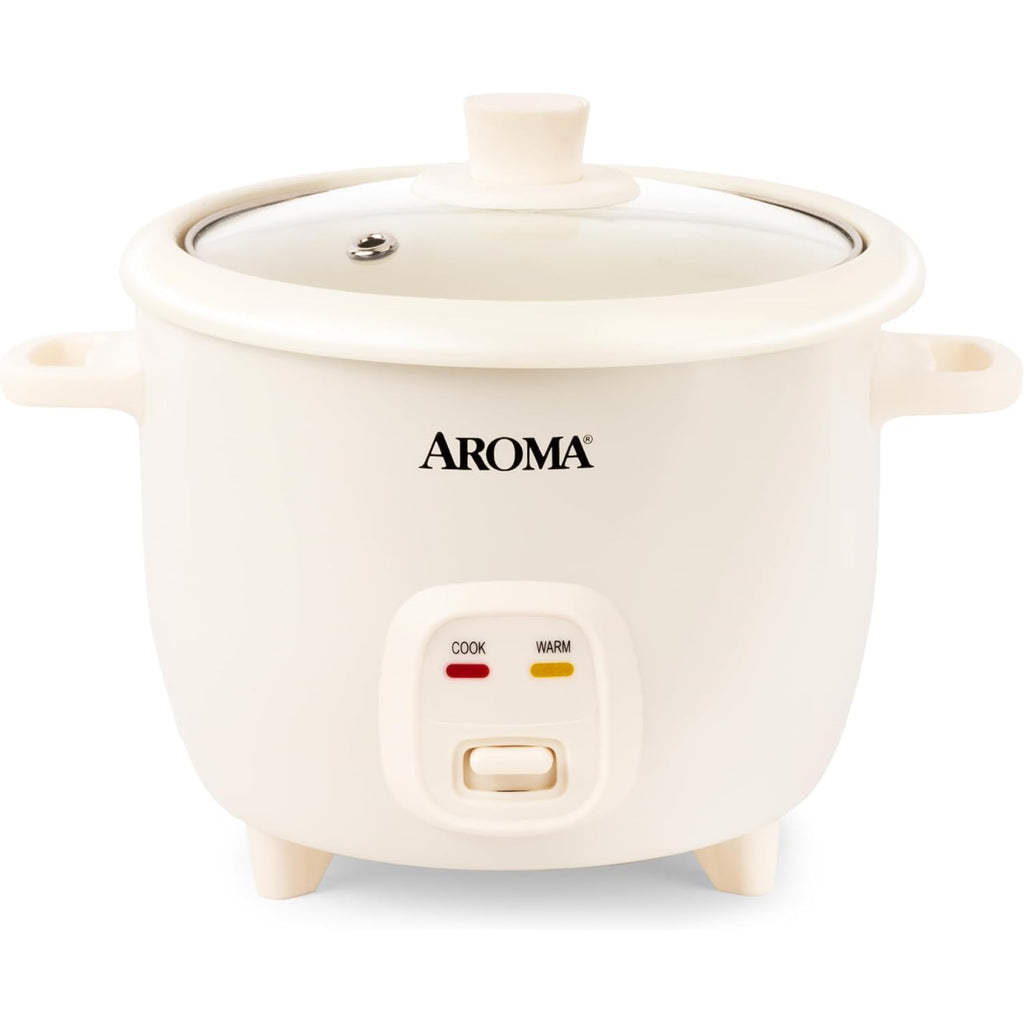 Aroma Corecoat Pot-Style Rice Cooker With One-Touch Control And Non-Stick Ceramic Coating (6 Cups Cooked, 3 Cups Uncooked)