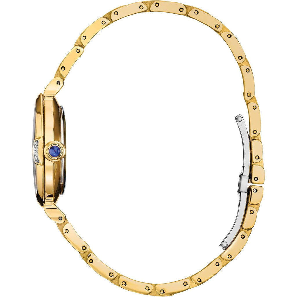 Citizen Women'S Eco-Drive Cinderella 75Th Anniversary Boxed Set, Blue Sunray Dial, Gold-Tone Stainless Steel Bracelet Watch (Model:Em1068-69W)