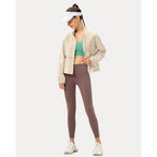 Women'S Lightweight Zip Up Athletic Jacket Stand Collar Windproof Sun Protection Workout Outdoor Jacket