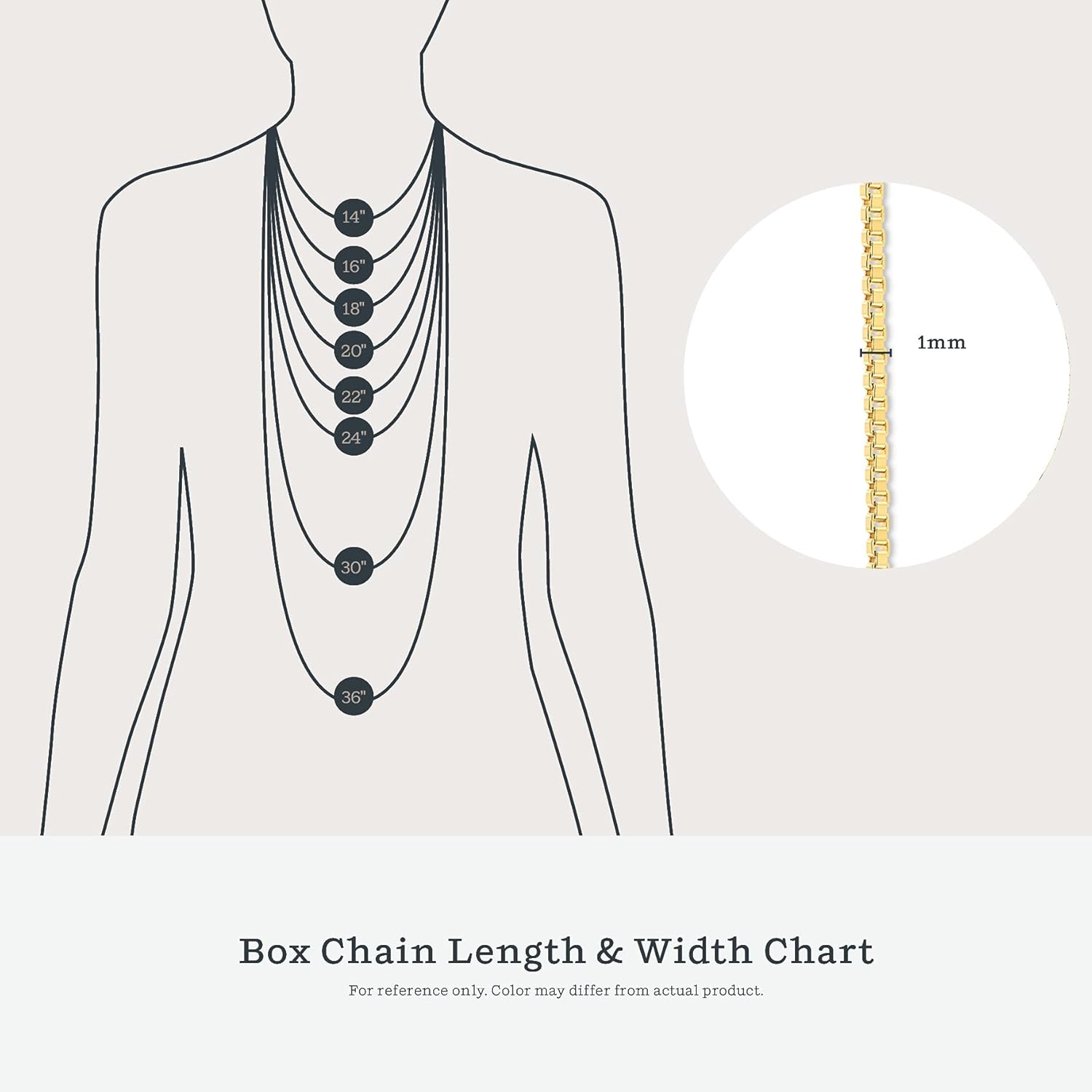 KEZEF 18K Gold Plated 925 Sterling Silver Box Chain Necklace for Women, 1mm Thin & Sturdy Italian Chain Necklace, Rose Gold & Silver Available, 15/16/18/20/22/24/30 Inch