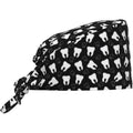 WILL BUDXEG Working Cap with Sweatband for Women Men, Adjustable Cleaning Working Hats, Nurse Surgical Caps(Tie Back) Black20
