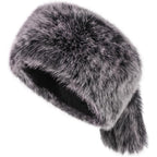 SIQITECHNO Unisex Faux Fur Trapper Hat with Tail Furry Russian Trooper Hat Ushanka Cossack Warm Winter Hunting Snow Ski Cap